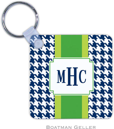 Boatman Geller - Personalized Key Chains (Alex Houndstooth Navy) Boatman Geller - Personalized Key Chains (Alex Houndstooth Navy)
