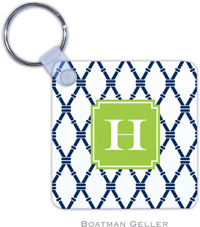 Boatman Geller - Personalized Key Chains (Bamboo Navy & Green Preset)