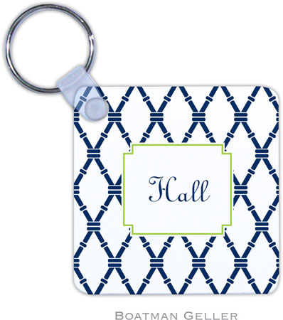 Boatman Geller - Personalized Key Chains (Bamboo Navy & Green)