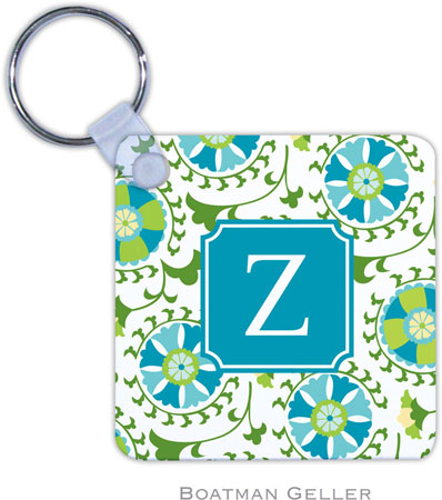 Boatman Geller - Personalized Key Chains (Suzani Teal Preset)