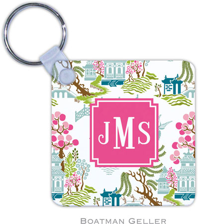 Boatman Geller - Personalized Key Chains (Chinoiserie Spring Preset)