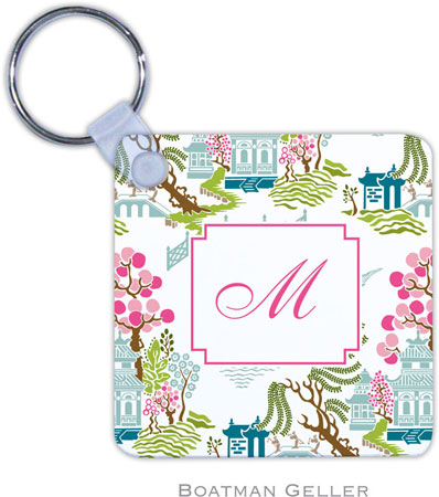 Boatman Geller - Personalized Key Chains (Chinoiserie Spring)