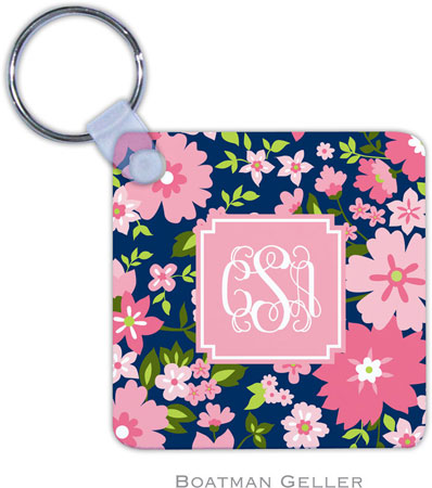 Boatman Geller - Personalized Key Chains (Caroline Floral Pink Preset)