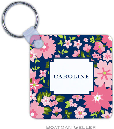 Boatman Geller - Personalized Key Chains (Caroline Floral Pink)