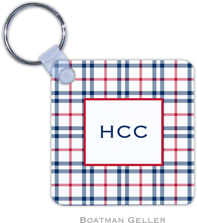 Boatman Geller - Personalized Key Chains (Miller Check Navy & Red) Boatman Geller - Personalized Key Chains (Miller Check Navy & Red)
