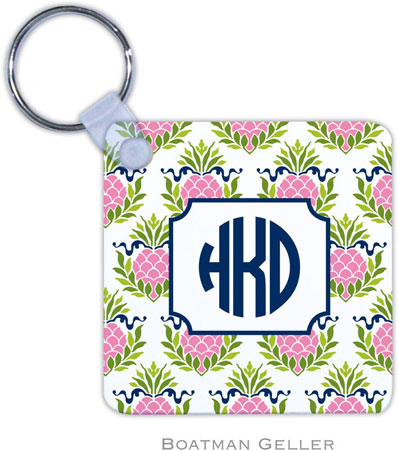 Boatman Geller - Personalized Key Chains (Pineapple Repeat Pink) Boatman Geller - Personalized Key Chains (Pineapple Repeat Pink)