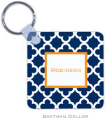 Boatman Geller - Create-Your-Own Personalized Key Chains (Bristol Tile Navy)