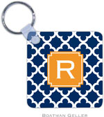 Boatman Geller - Create-Your-Own Personalized Key Chains (Bristol Tile Navy Preset)