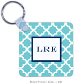 Boatman Geller - Create-Your-Own Personalized Key Chains (Bristol Tile Teal)