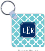 Boatman Geller - Create-Your-Own Personalized Key Chains (Bristol Tile Teal Preset)