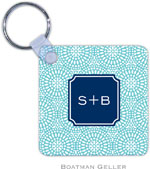 Boatman Geller - Create-Your-Own Personalized Key Chains (Bursts Teal Preset)