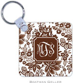 Boatman Geller - Personalized Key Chains (Classic Floral Brown Preset)