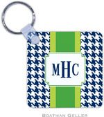 Boatman Geller - Personalized Key Chains (Alex Houndstooth Navy)