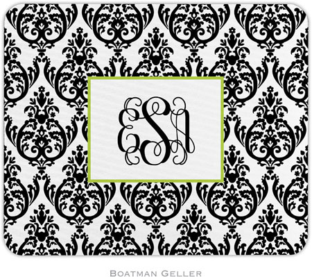 Boatman Geller - Personalized Mouse Pads (Madison Damask White with Black) Boatman Geller - Personalized Mouse Pads (Madison Damask White with Black)