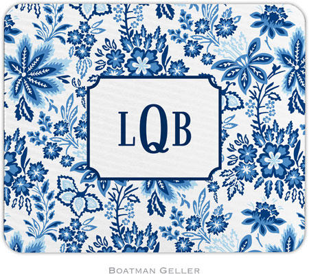 Boatman Geller - Personalized Mouse Pads (Classic Floral Blue)