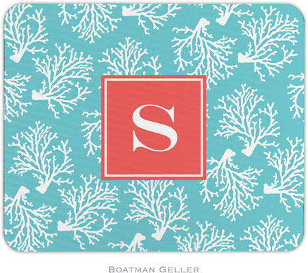 Boatman Geller - Personalized Mouse Pads (Coral Repeat Teal Preset) Boatman Geller - Personalized Mouse Pads (Coral Repeat Teal Preset)