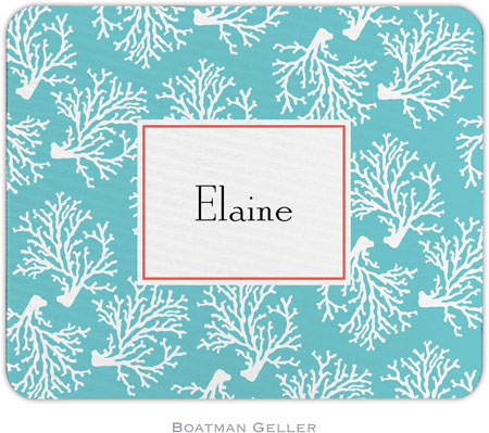 Boatman Geller - Personalized Mouse Pads (Coral Repeat Teal) Boatman Geller - Personalized Mouse Pads (Coral Repeat Teal)