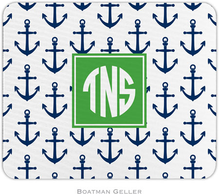 Boatman Geller - Personalized Mouse Pads (Anchors Navy Preset) Boatman Geller - Personalized Mouse Pads (Anchors Navy Preset)