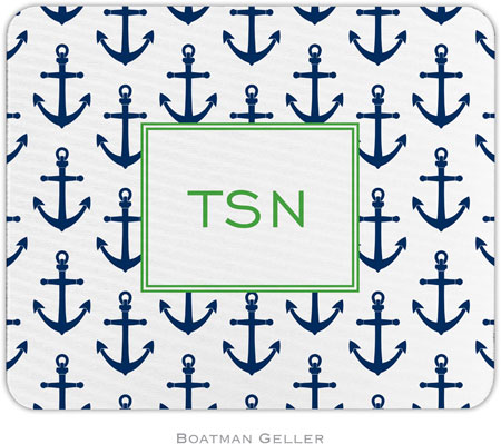 Boatman Geller - Personalized Mouse Pads (Anchors Navy) Boatman Geller - Personalized Mouse Pads (Anchors Navy)