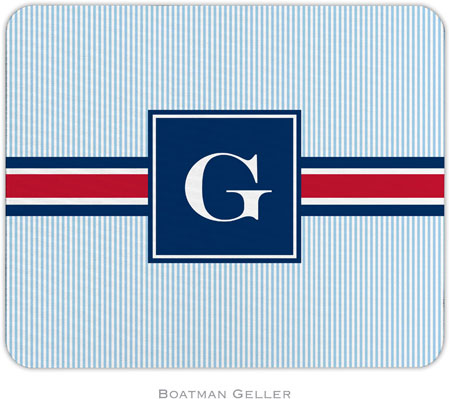 Boatman Geller - Personalized Mouse Pads (Seersucker Band Red & Navy) Boatman Geller - Personalized Mouse Pads (Seersucker Band Red & Navy)