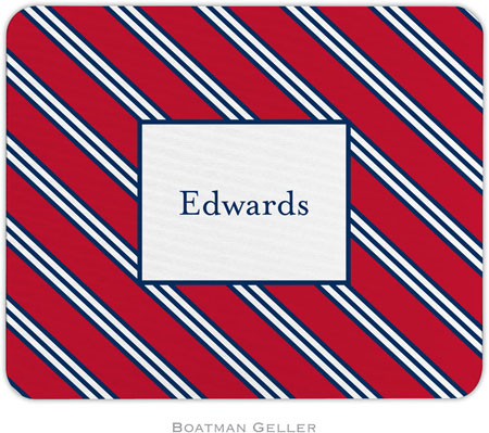 Boatman Geller - Personalized Mouse Pads (Repp Tie Red & Navy) Boatman Geller - Personalized Mouse Pads (Repp Tie Red & Navy)