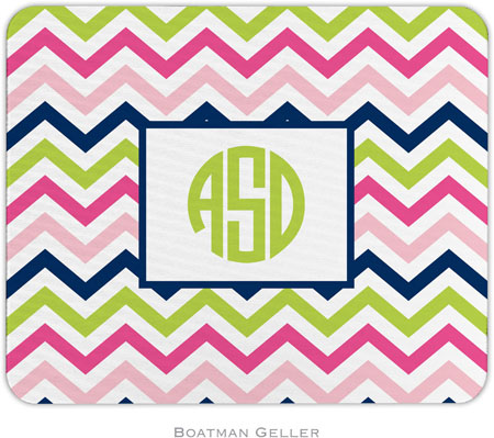 Boatman Geller - Personalized Mouse Pads (Chevron Pink Navy & Lime) Boatman Geller - Personalized Mouse Pads (Chevron Pink Navy & Lime)