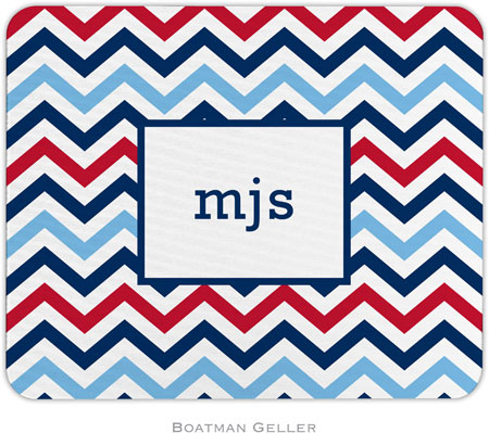 Boatman Geller - Personalized Mouse Pads (Chevron Blue & Red)