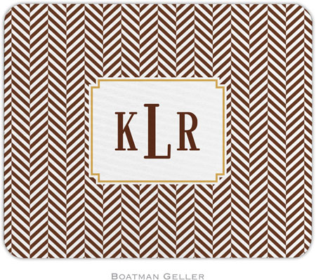 Boatman Geller - Personalized Mouse Pads (Herringbone Chocolate) Boatman Geller - Personalized Mouse Pads (Herringbone Chocolate)