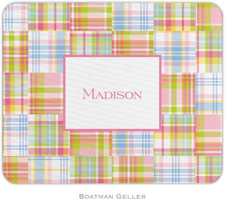 Boatman Geller - Personalized Mouse Pads (Madras Patch Pink) Boatman Geller - Personalized Mouse Pads (Madras Patch Pink)