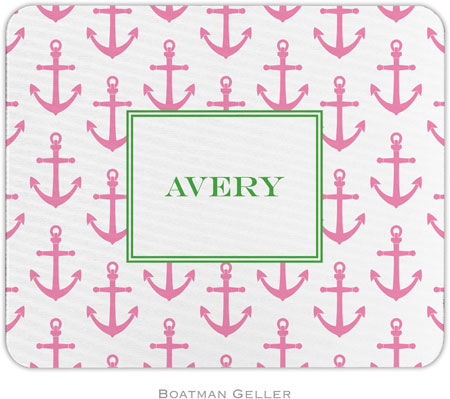 Boatman Geller - Personalized Mouse Pads (Anchors Pink) Boatman Geller - Personalized Mouse Pads (Anchors Pink)