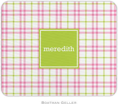 Boatman Geller - Personalized Mouse Pads (Miller Check Pink & Green Preset) Boatman Geller - Personalized Mouse Pads (Miller Check Pink & Green Preset)
