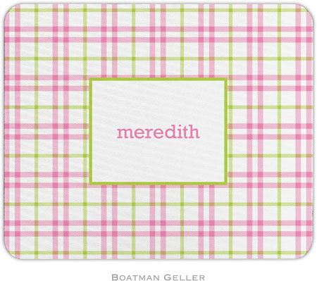 Boatman Geller - Personalized Mouse Pads (Miller Check Pink & Green) Boatman Geller - Personalized Mouse Pads (Miller Check Pink & Green)