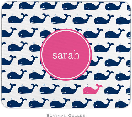 Boatman Geller - Personalized Mouse Pads (Whale Repeat Navy Preset)