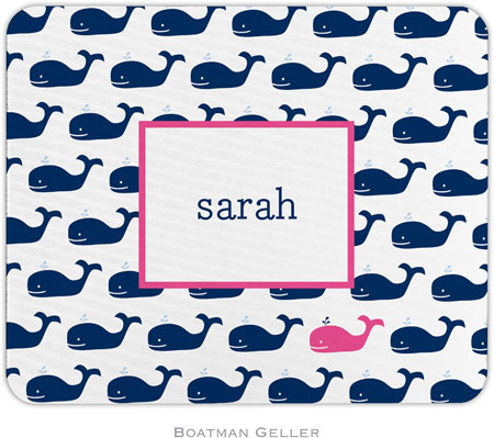 Boatman Geller - Personalized Mouse Pads (Whale Repeat Navy)