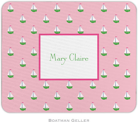 Boatman Geller - Personalized Mouse Pads (Little Sailboat Pink) Boatman Geller - Personalized Mouse Pads (Little Sailboat Pink)