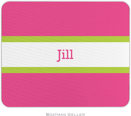 Boatman Geller - Personalized Mouse Pads (Stripe Raspberry & Lime) Boatman Geller - Personalized Mouse Pads (Stripe Raspberry & Lime)