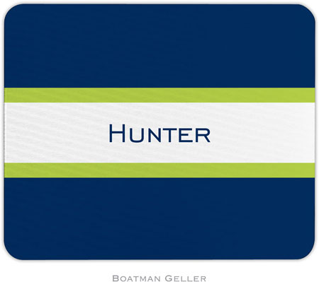 Boatman Geller - Personalized Mouse Pads (Stripe Navy & Lime) Boatman Geller - Personalized Mouse Pads (Stripe Navy & Lime)