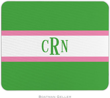 Boatman Geller - Personalized Mouse Pads (Stripe Kelly & Bubblegum)