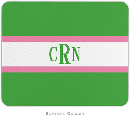 Boatman Geller - Personalized Mouse Pads (Stripe Kelly & Bubblegum) Boatman Geller - Personalized Mouse Pads (Stripe Kelly & Bubblegum)