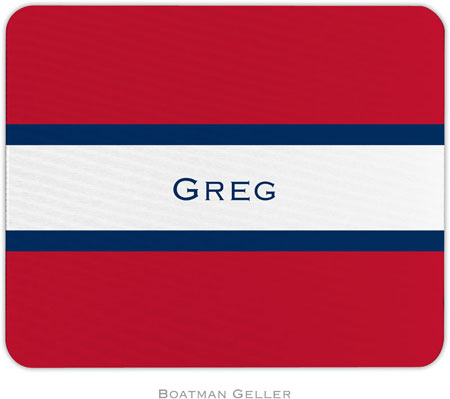 Boatman Geller - Personalized Mouse Pads (Stripe Red & Navy)