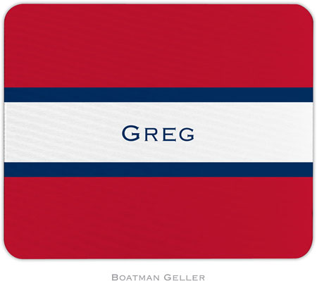 Boatman Geller - Personalized Mouse Pads (Stripe Red & Navy) Boatman Geller - Personalized Mouse Pads (Stripe Red & Navy)