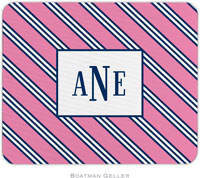 Boatman Geller - Personalized Mouse Pads (Repp Tie Pink & Navy)