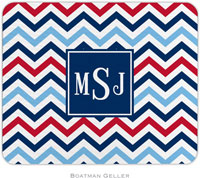Boatman Geller - Personalized Mouse Pads (Chevron Blue & Red Preset)