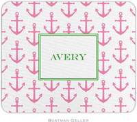 Boatman Geller - Personalized Mouse Pads (Anchors Pink)