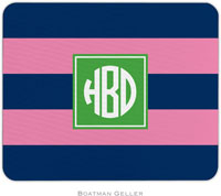Boatman Geller - Personalized Mouse Pads (Rugby Navy & Pink Preset)