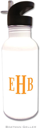 Personalized Water Bottles by Boatman Geller (Classic Monogram)