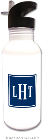 Create-Your-Own Personalized Water Bottles by Boatman Geller (Solid Inset Square Preset)
