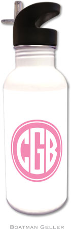 Create-Your-Own Personalized Water Bottles by Boatman Geller (Solid Inset Circle Preset)