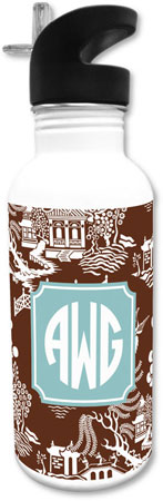 Create-Your-Own Personalized Water Bottles by Boatman Geller (Chinoiserie)