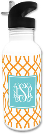 Create-Your-Own Personalized Water Bottles by Boatman Geller (Trellis Reverse)